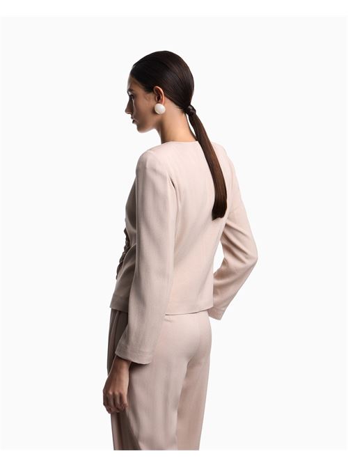 Giacca in tessuto armaturato con rouches Emporio Armani | EW003345 AF20510.U8016